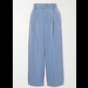 Vince blue satin pleated pants!